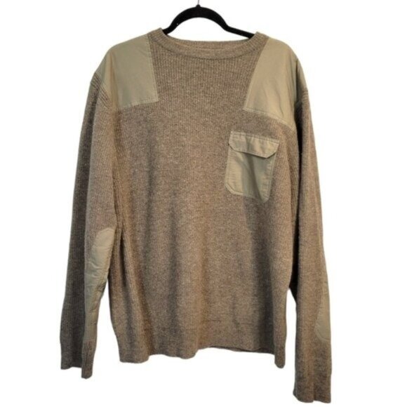Duluth Trading | Mens Lambs Wool pullover sweater Green Gray - Picture 1 of 8